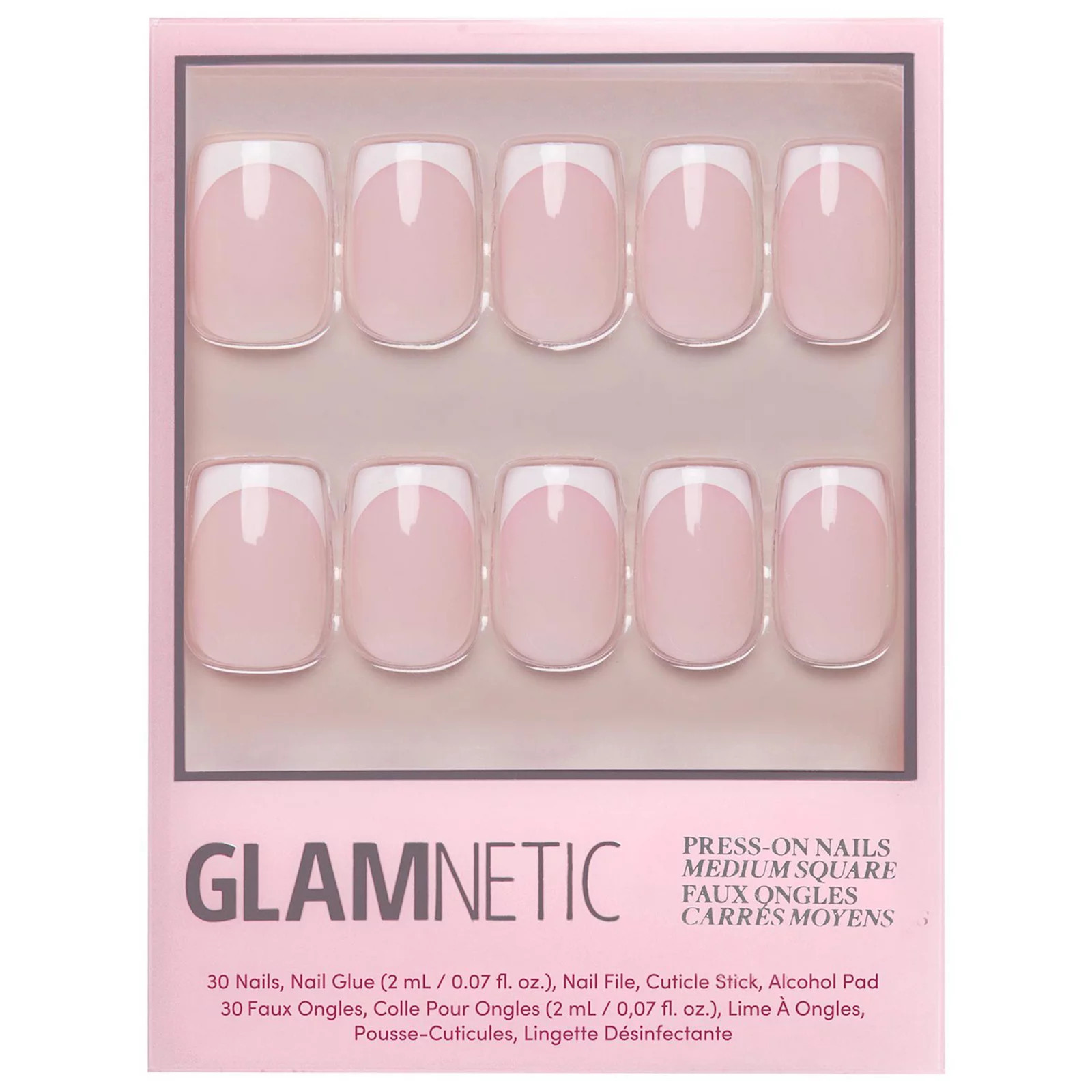 Glamnetic Premium Press-On Nail Kit, Size: 1.1 Oz, Classy French | Kohl's
