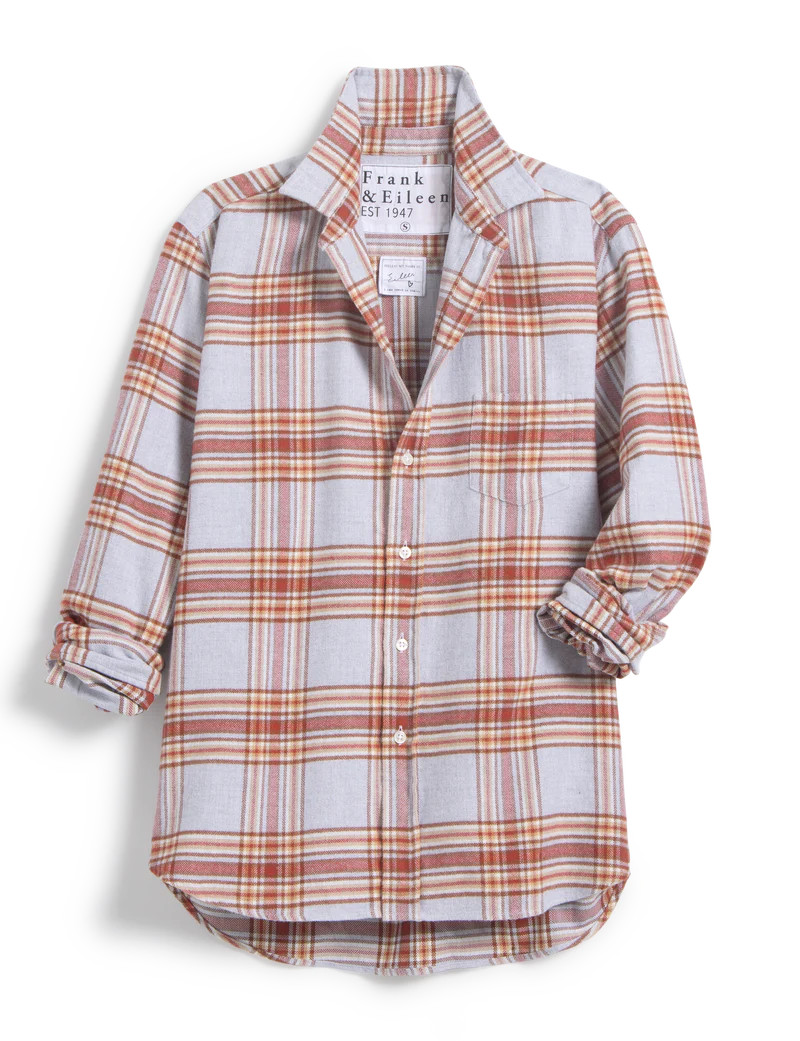 EILEEN Rust and Gray Melange Plaid, Flannel | Frank & Eileen