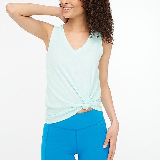 Easy cotton-blend V-neck tank top | J.Crew Factory