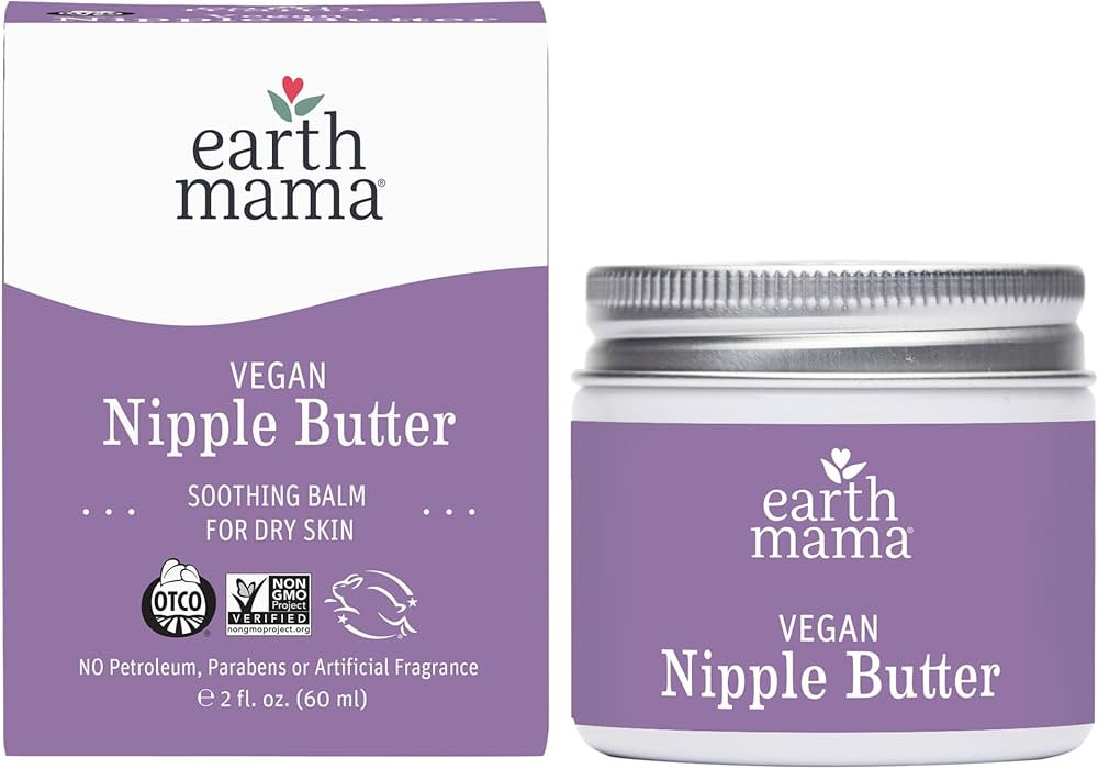 Earth Mama Vegan Nipple Butter | Cruelty-Free Breastfeeding Cream for Nursing Mamas | NO Lanolin,... | Amazon (US)