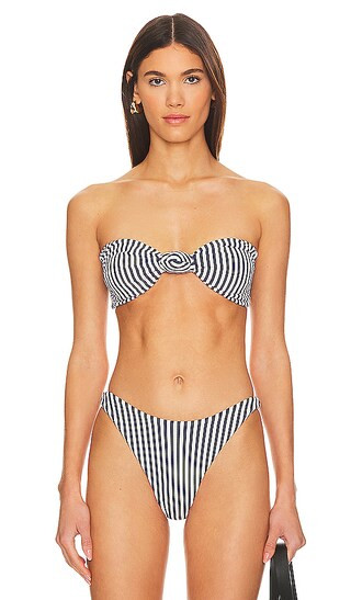 Hunter Bikini Top in Blue Stripe | Revolve Clothing (Global)