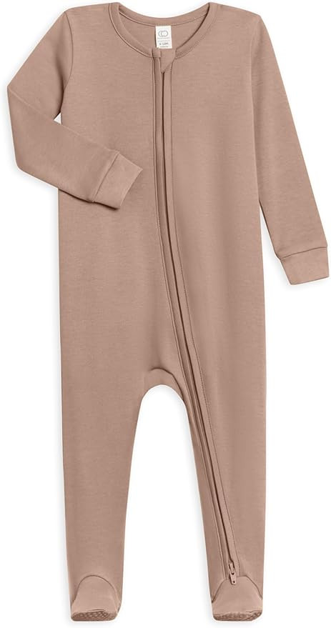 Colored Organics Baby Organic Cotton Peyton Zip Up Footed Sleeper | Amazon (US)