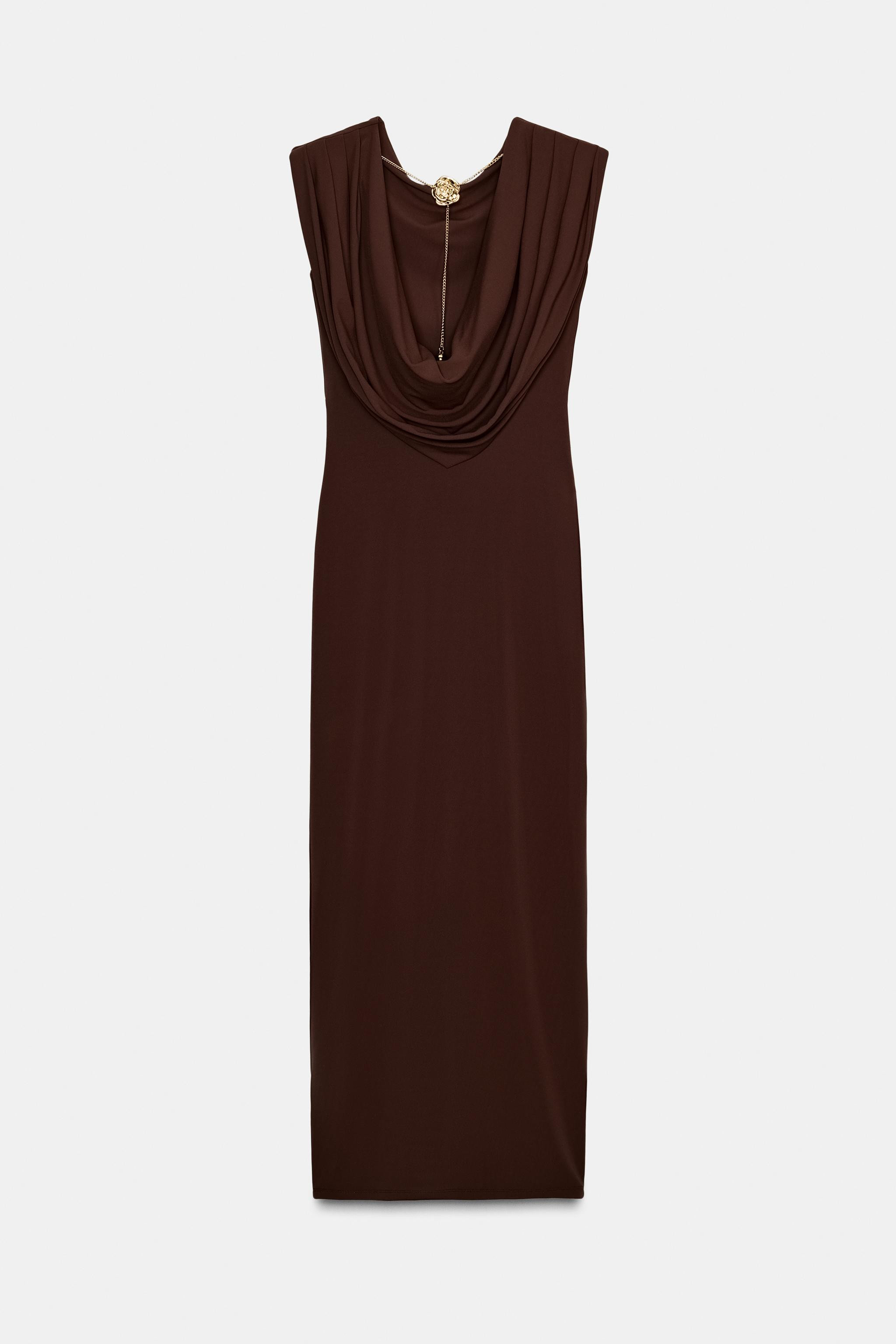 OPEN BACK DRESS WITH CHAIN DETAIL | Zara UK