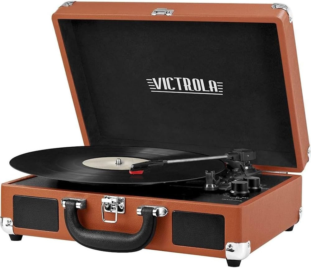 Victrola Vintage 3-Speed Bluetooth Portable Suitcase Record Player with Built-in Speakers | Upgra... | Amazon (US)