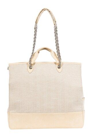 BEIS The Woven Tote in Beige from Revolve.com | Revolve Clothing (Global)