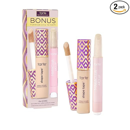 tarte icons shape tape concealer & maracuja juicy lip duo – Full Coverage Concealer for Dark Ci... | Amazon (US)