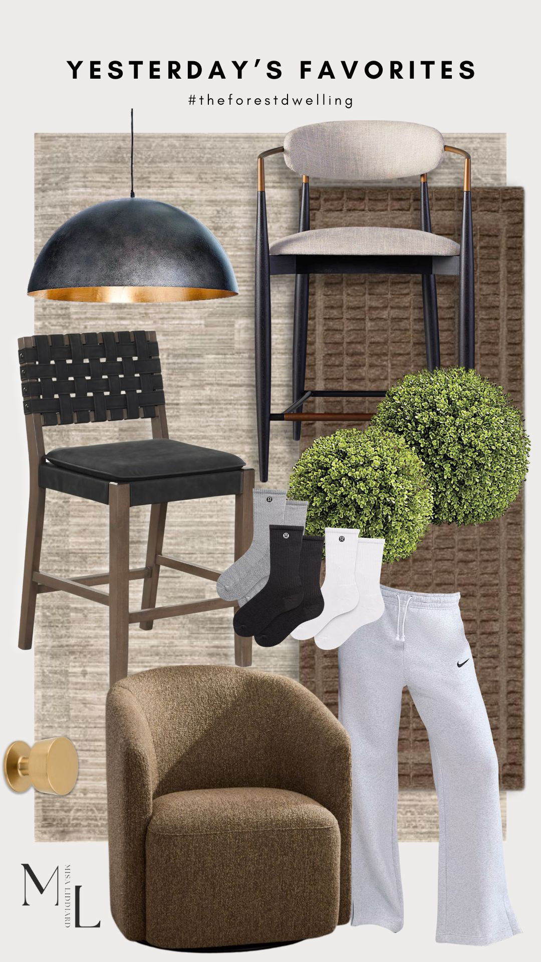 Yesterday's faves! The faux boxwoods were such a good find. They are heavy enough to sit in a planter. They've held up really well throughout the seasons. This is the Preston swivel in the color Mocha. So many fabrics and colors to choose from! The best sweat pants. Love the high waist and wide leg fit. 

 #LTKdayinmylife #LTKSeasonal #LTKHome