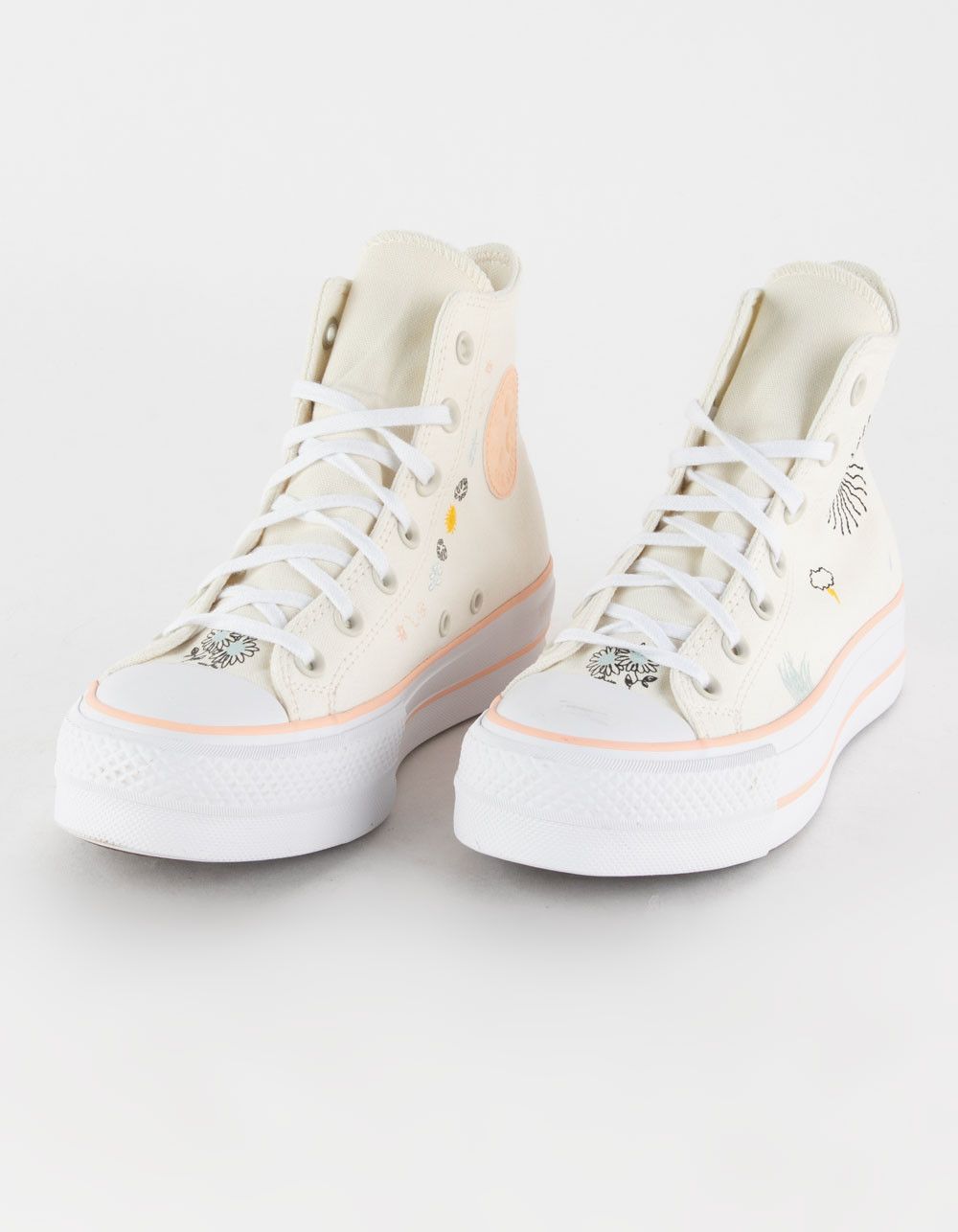 CONVERSE Chuck Taylor All Star Lift Platform Floral Embroidery Womens High Top Shoes | Tillys