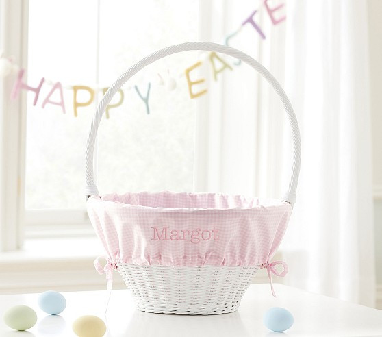 Gingham Easter Basket Liners | Pottery Barn Kids