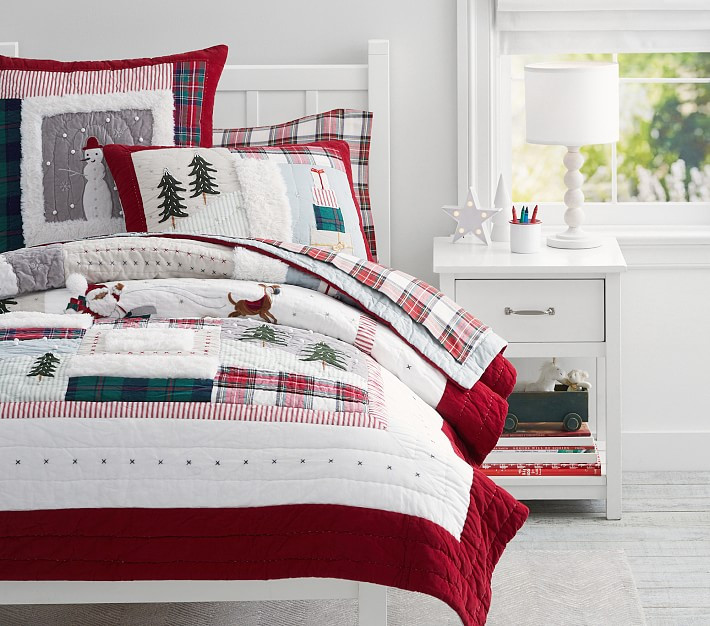 Heritage Santa Quilt & Shams | Pottery Barn Kids