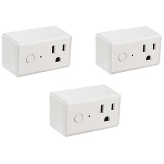 Feit Electric 15-Amp Indoor Alexa / Google Assistant Compatible Plug-in Smart Wi-Fi Single Outlet... | The Home Depot