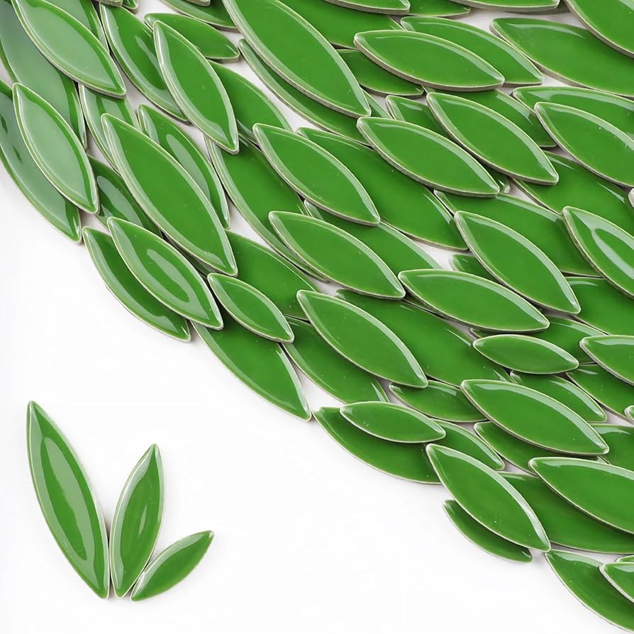 200g Ceramic Mosaic DIY Set Colorful Petal Ceramics Leafy Vein Mosaic Tiles Craft Materials Mosai... | Amazon (US)