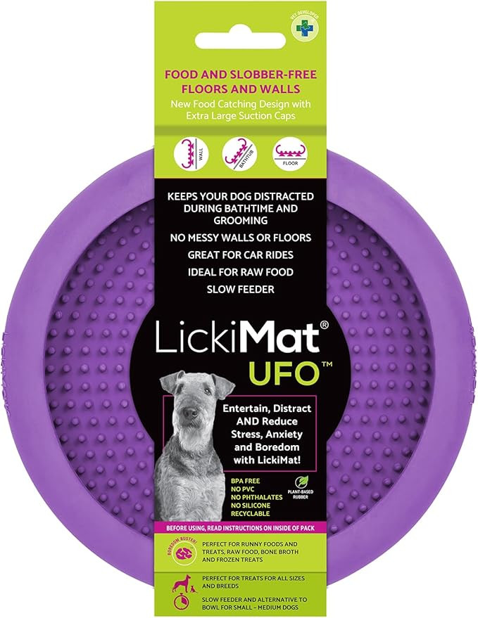 LickiMat UFO Purple - Perfect Bathing and Shower Ditractor. Natural Rubber LickiMat with Soother ... | Amazon (US)