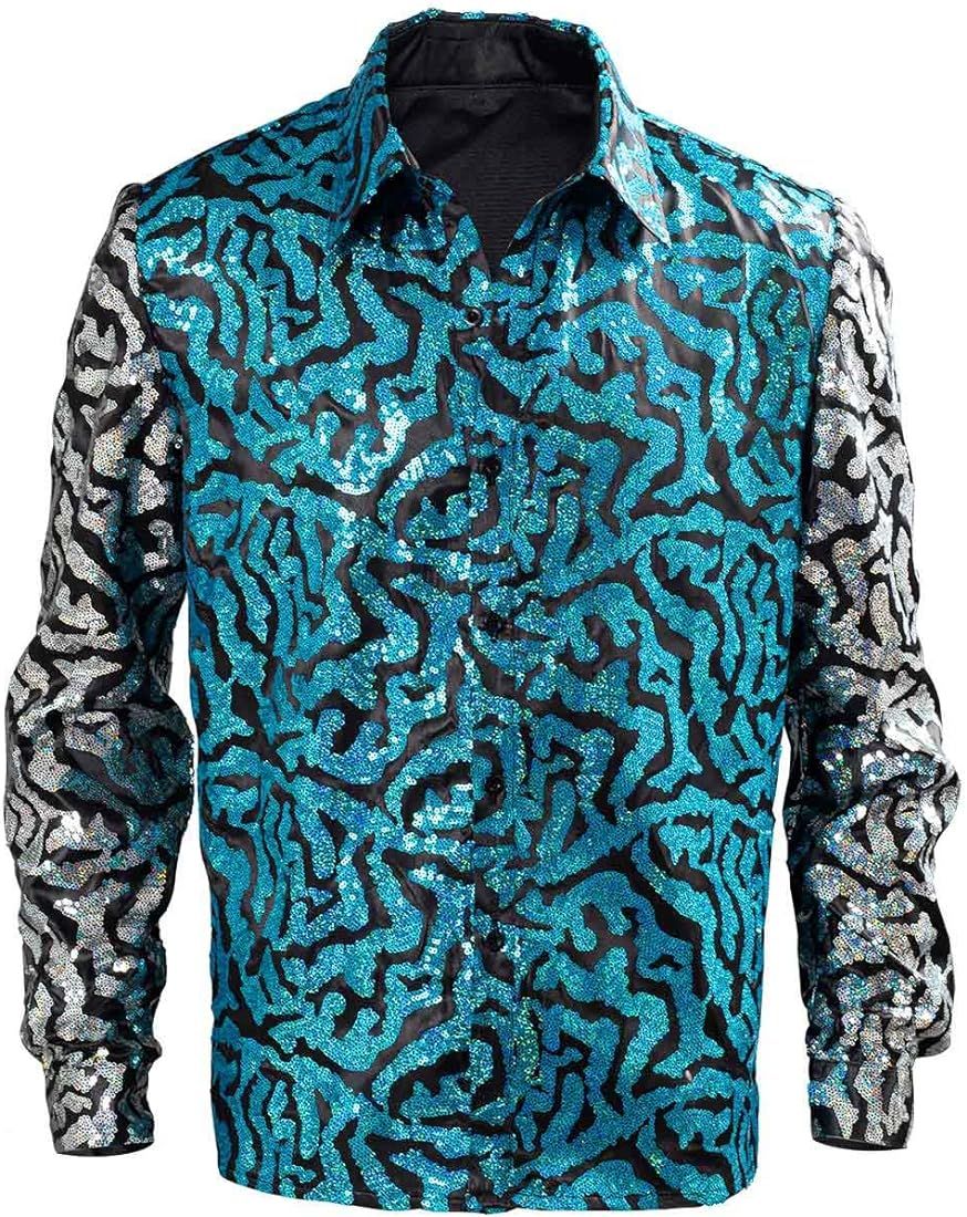 Joe Exotic 2020 Sequin Shirt Tiger King Cosplay Vintage Long Sleeve Halloween Shirts Costume | Amazon (US)