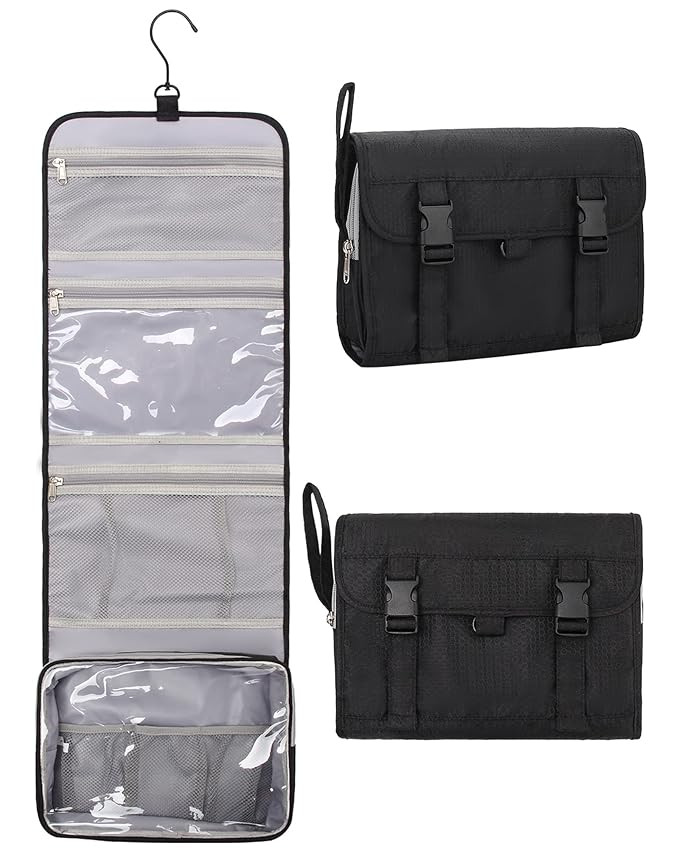 Relavel Travel Hanging Toiletry Bag for Men Women Travel Kit Shaving Bag Waterproof Large Makeup ... | Amazon (US)