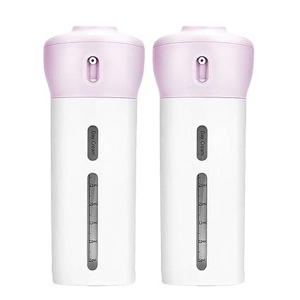 2 Pieces 4 in 1 Travel Dispenser Shampoo Lotion Gel Set Leak-proof Travel Containers Bottles For ... | Amazon (US)