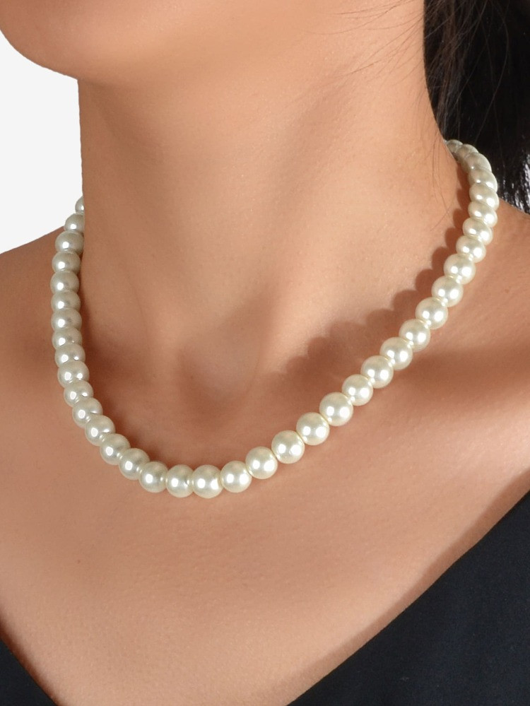 Faux Pearl Beaded Necklace | SHEIN