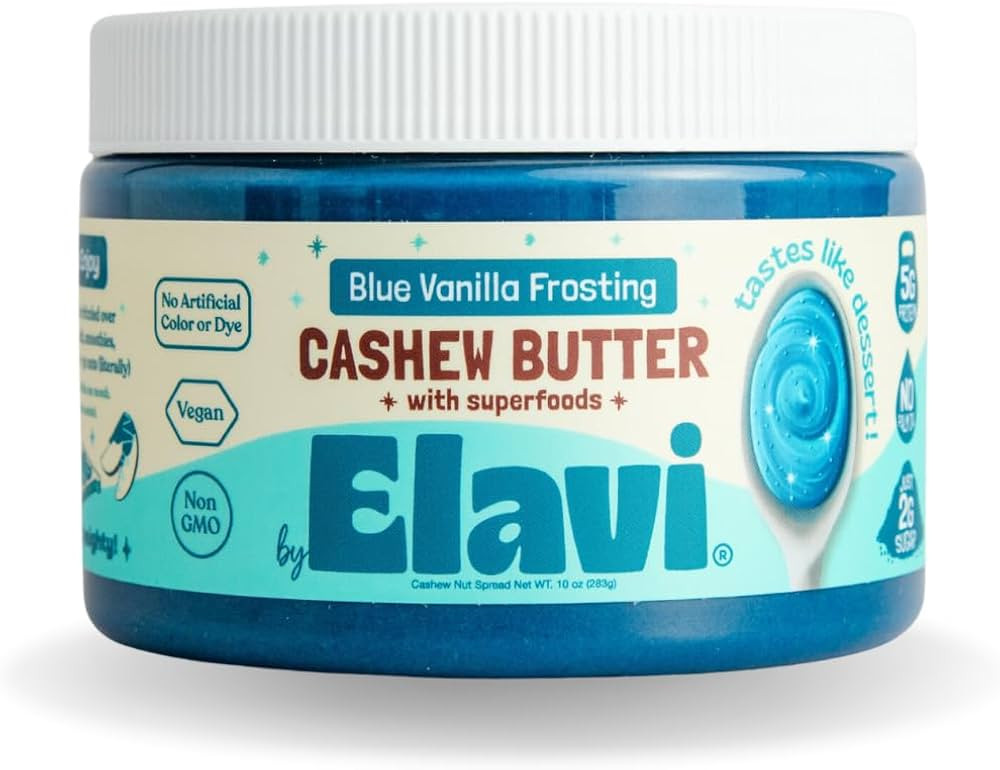 ELAVI Keto Cashew Butter Jar - Gut-Friendly, Low-Sugar Dessert Spread | Vegan, Kid-Friendly, No A... | Amazon (US)