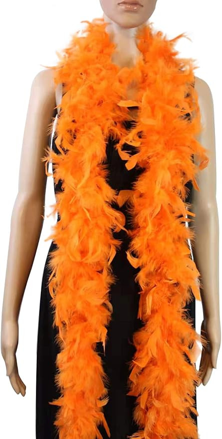 40 Gram 72" Long, Turkey Chandelle Feather Boa, Dancing Wedding Crafting Party Dress Up, Hallowee... | Amazon (US)