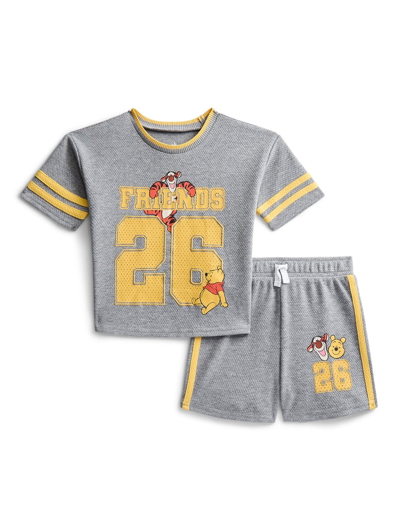 Winnie the Pooh Baby Boys Athletic Graphic T-Shirt and Shorts Set, 2-Piece, Sizes 0/3M-24M | Walmart (US)