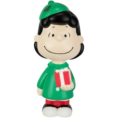 Christmas Lighted Blow Mold Decor Lucy with Present Peanuts 22 in | Walmart (US)