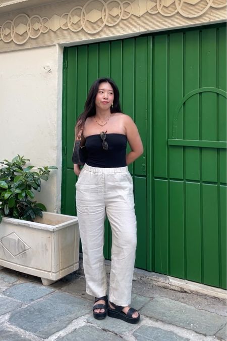 Linen pants outfit! I love how simple but chic this look is! 

Summer fashion 2024, spring fashion 2024, summer style, summer outfit, jeans, baggy jeans, tube top outfits, wearing vs. styling, grwm, ootds, style content creator, outfit ideas, outfit reels, casual style, travel outfit, linen pants  

#ootd #summeroutfit #summerfashion #summerstyle #wearingvsstyling #grwm #traveloutfit #outfitreels #tubetop 

#LTKFindsUnder50 #LTKSeasonal #LTKStyleTip