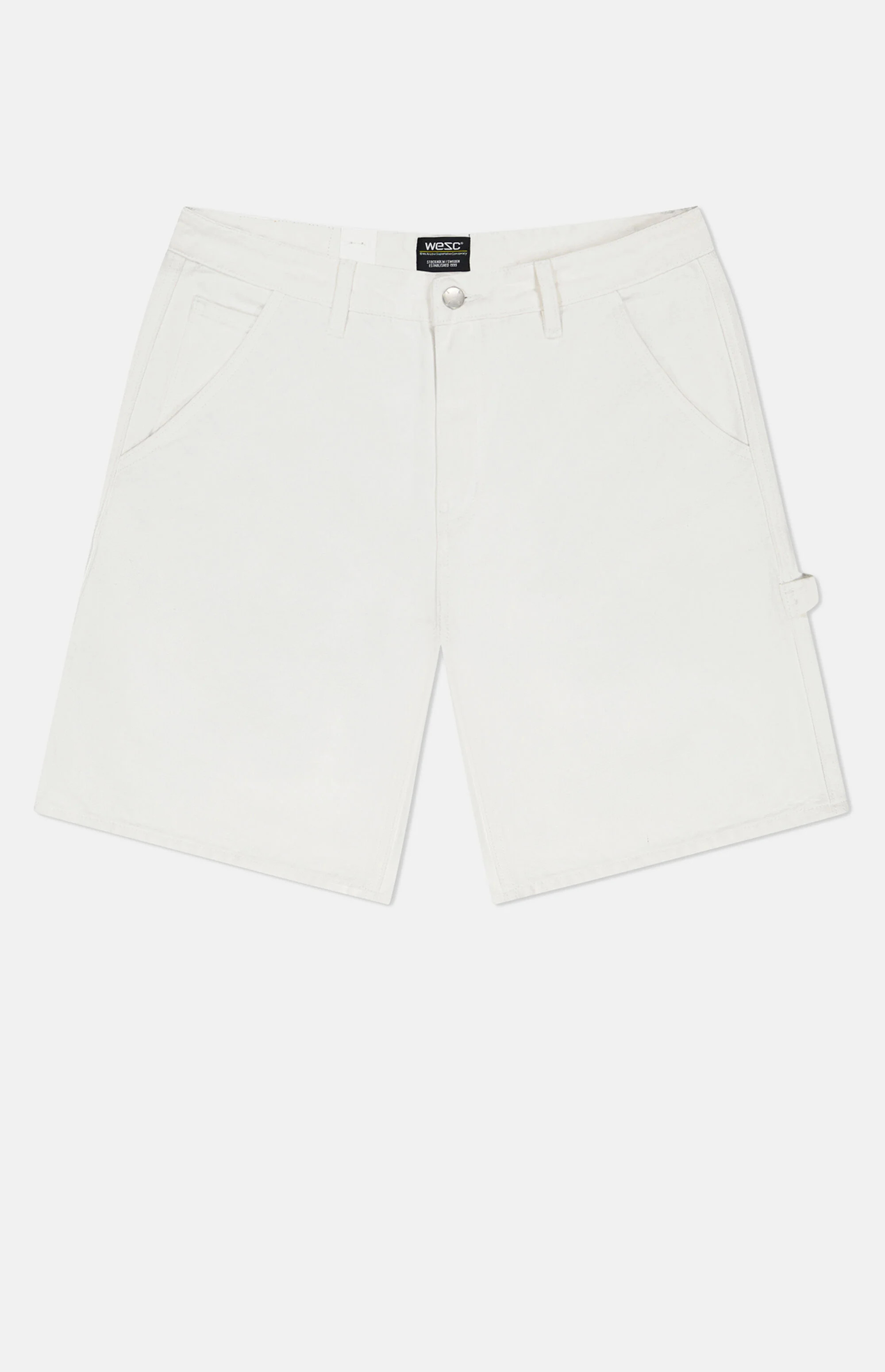 WeSC White Carpenter Baggy Shorts | PacSun