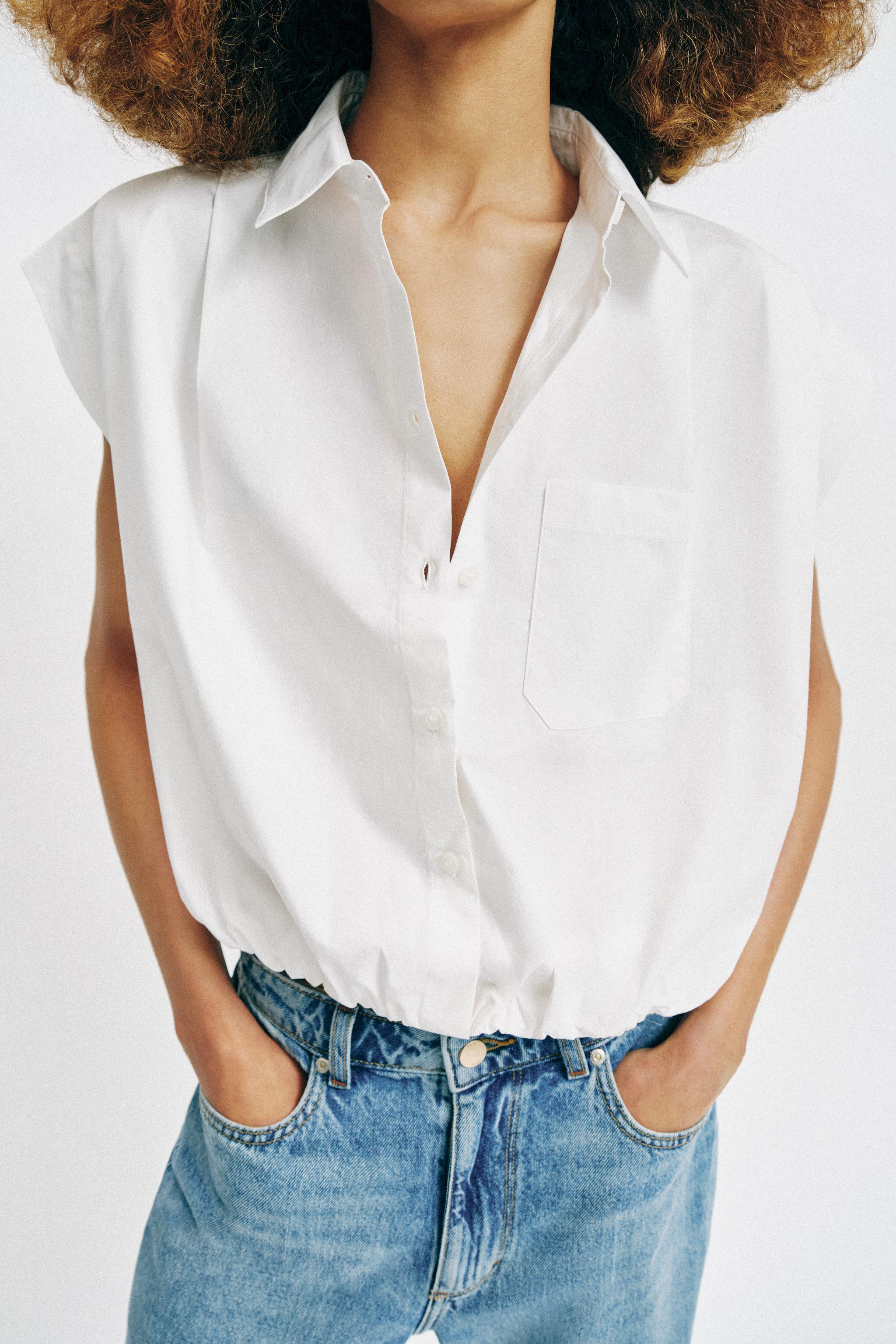 BALLOON CROPPED SHIRT | Zara US