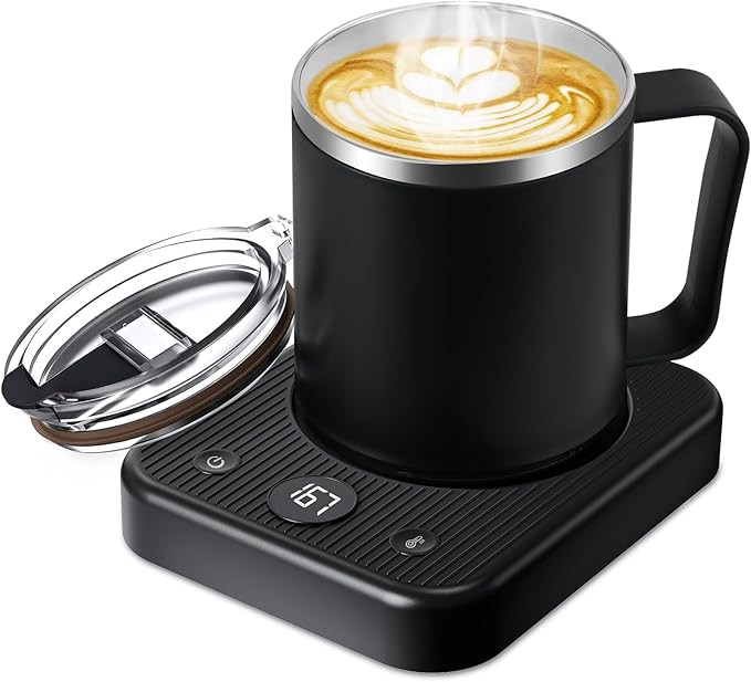 Waipfaru Coffee Warmer & Mug Set for Desk, Heated Cup With Auto Shut Off, Electric Self Heating &... | Amazon (US)