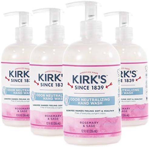 Odor-Neutralizing Natural Hand Soap by Kirk’s | Castile Liquid Soap Pump Bottle | Moisturizing ... | Amazon (US)