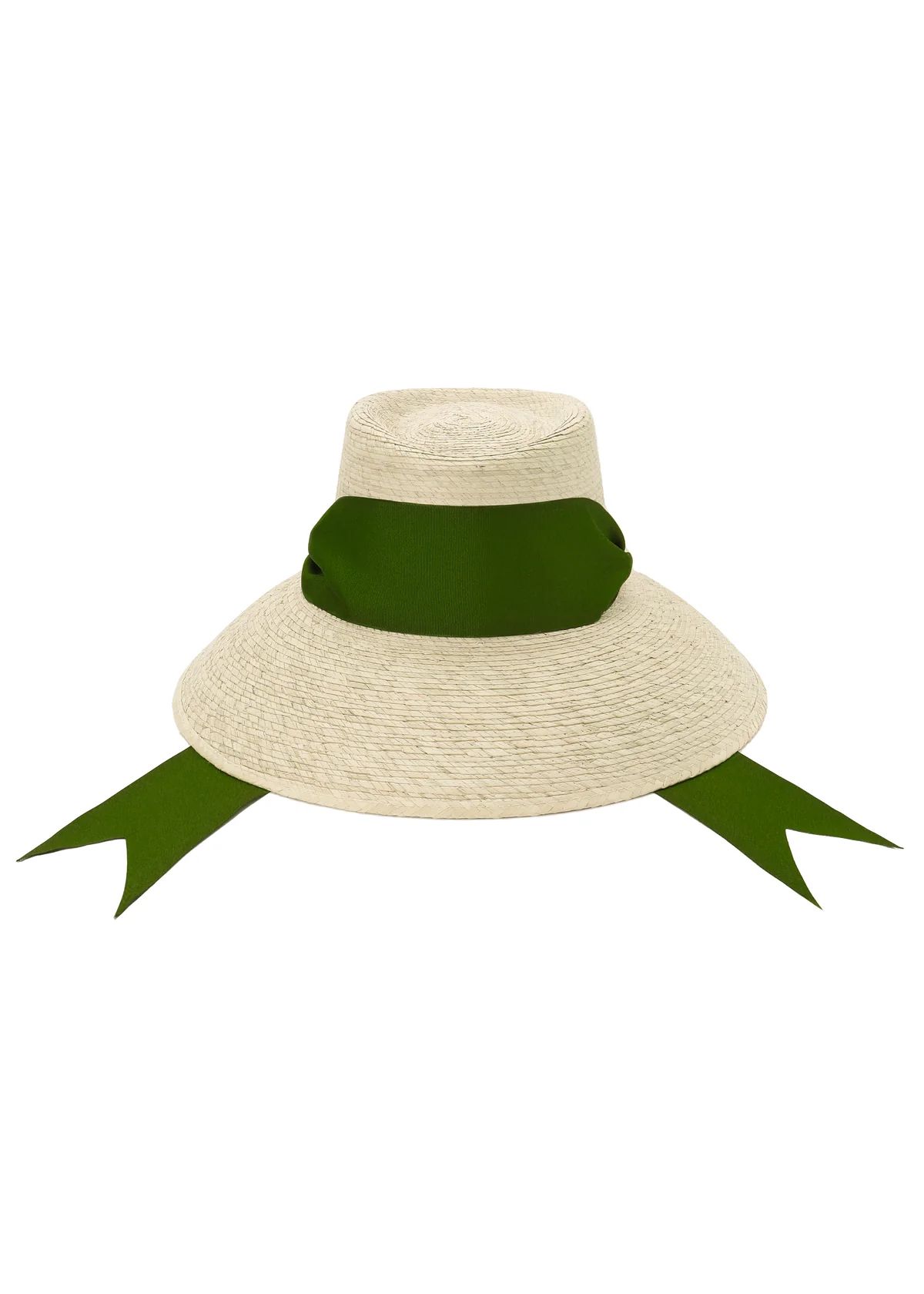 Wildflower Sun Hat With Wide Olive Green Grosgrain Ribbon | Over The Moon
