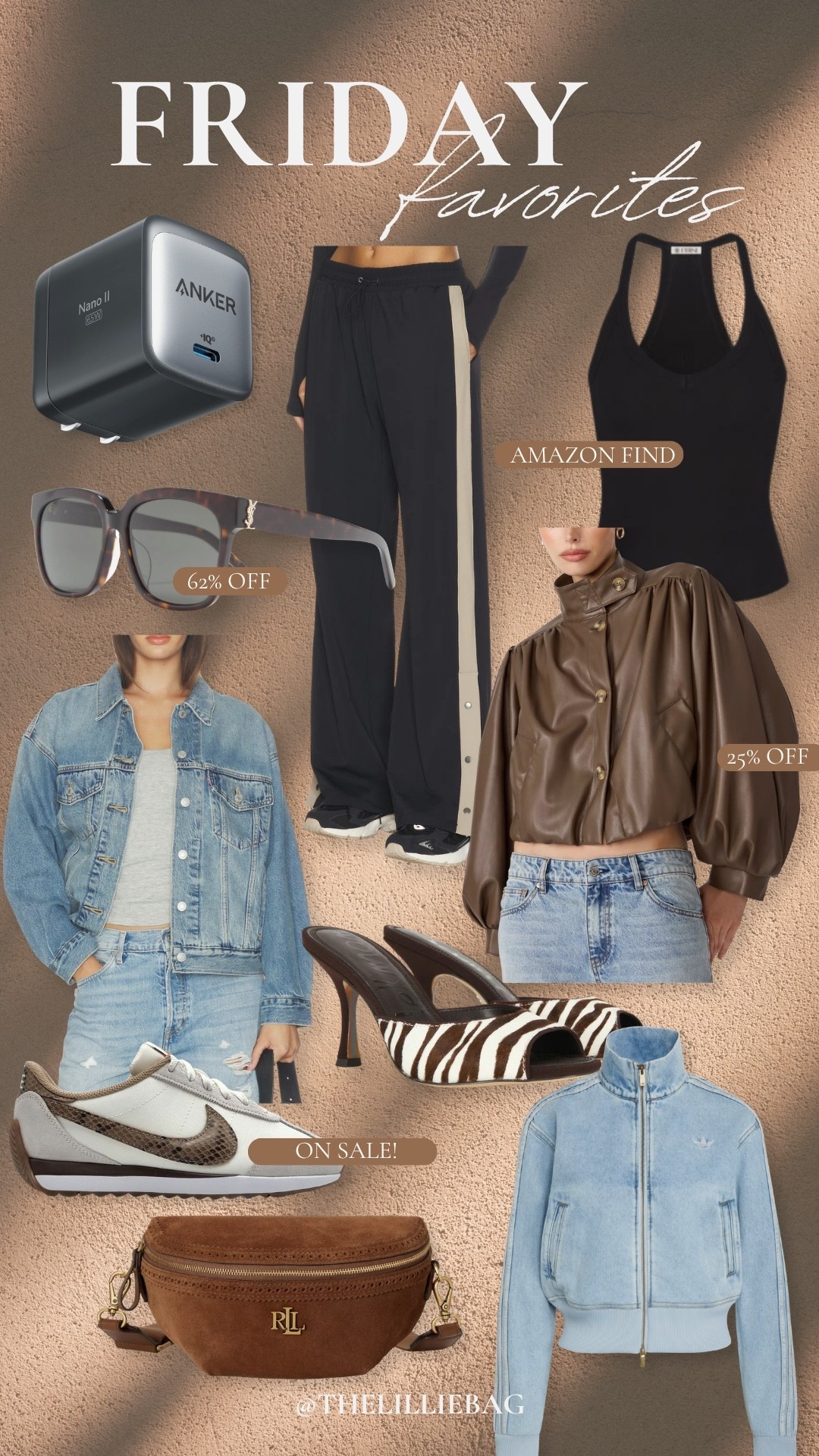 Friday Favorites are looking VERY fall-coded this week 🤎👖🍂 A mix of new arrivals, trending pieces, sale finds + those little extras that instantly make an outfit. Denim, chocolate brown, suede, sporty details and animal print are clearly taking over — and I’m here for it!

So many good finds from all over this week, including a few Amazon favorites mixed in. Which one are you grabbing first?! 👀

Friday favorites, fall fashion 2026, women’s fall outfits, fall fashion finds, transitional fall outfits, fall denim, wide leg jeans, chocolate brown fashion, suede accessories, animal print shoes, fall jackets for women, casual fall outfits, women’s fashion trends, fall shoe trends, Amazon fashion finds
