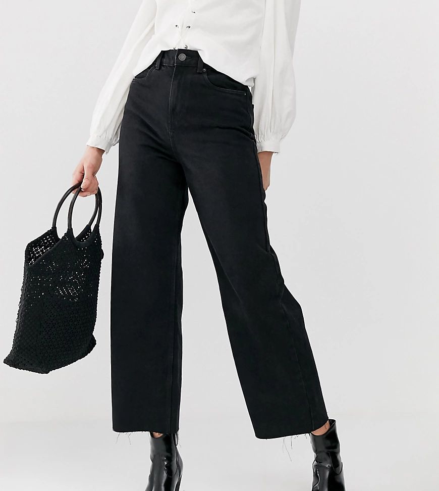 Vero Moda Tall wide culotte jean in black | ASOS (Global)