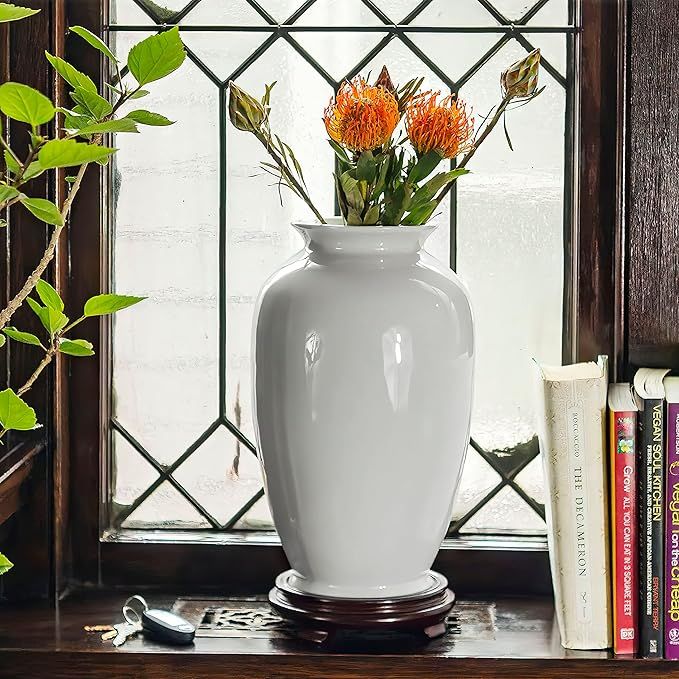Red Lantern 14" White Porcelain Tung Chi Vase | Amazon (US)