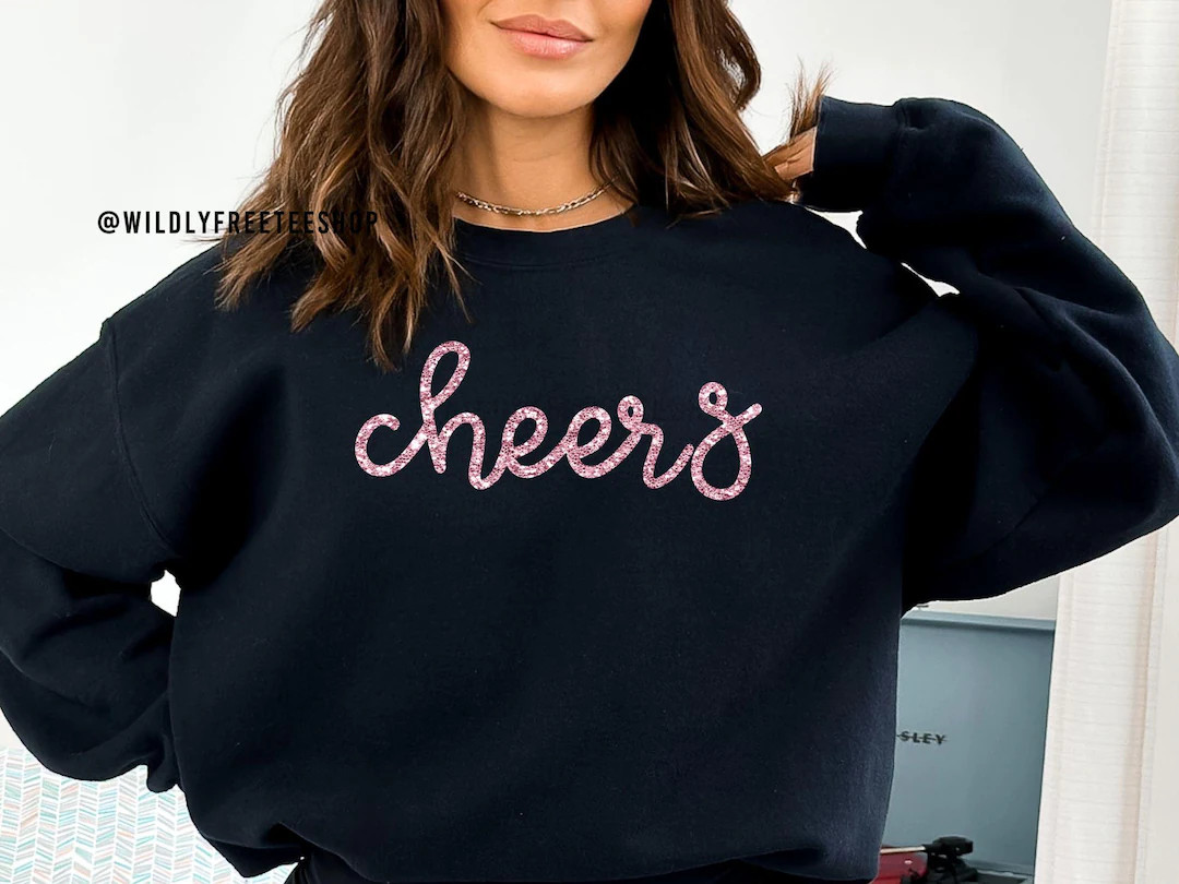 Sparkly Glitter Cheers Sweatshirt: New Year's Eve Party Top - Etsy | Etsy (US)