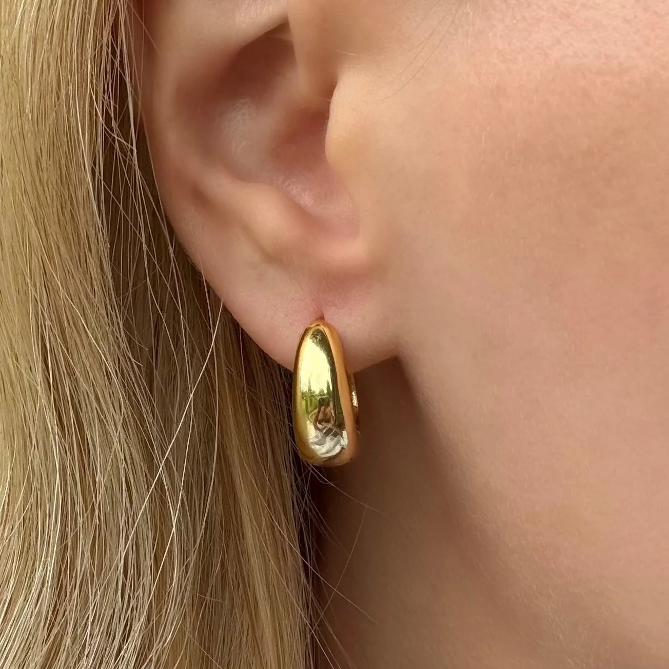 Brandy Dome Earrings \u2013 Gold Statement Studs | Evry Jewels