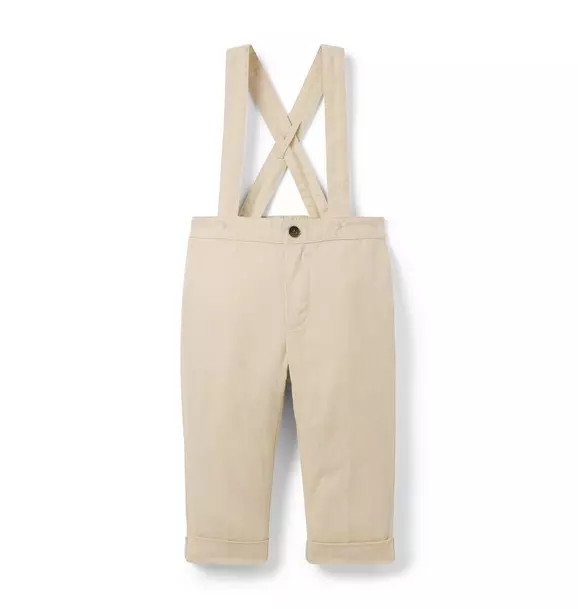 Baby Linen-Cotton Suspender Pant | Janie and Jack