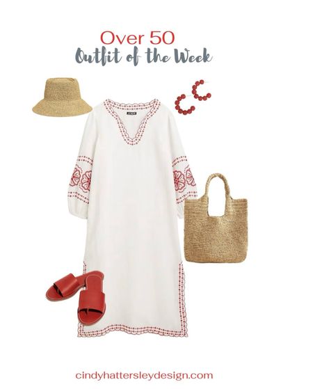Summer kaftan straw bag and hat red sandals

#redsandals #embroidery #strawaccessories

#LTKxMadewell #LTKSeasonal #LTKstyletip