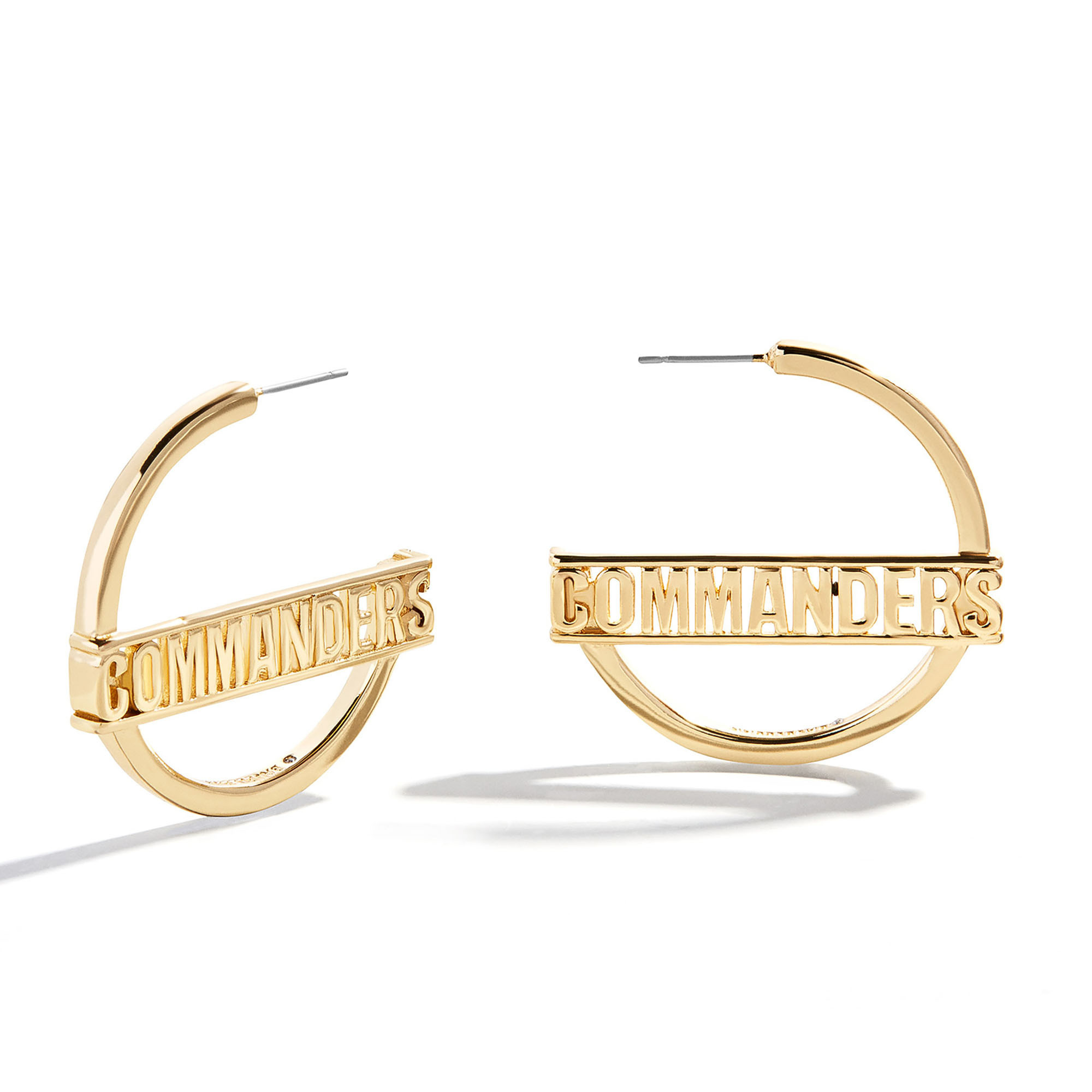 BaubleBar Washington Commanders Wordmark Hoop Earrings | Fanatics