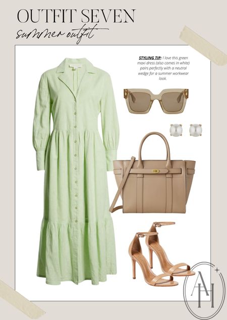 Gorgeous green button up dress perfect for a summer date night. 

#LTKFind #LTKSeasonal #LTKstyletip