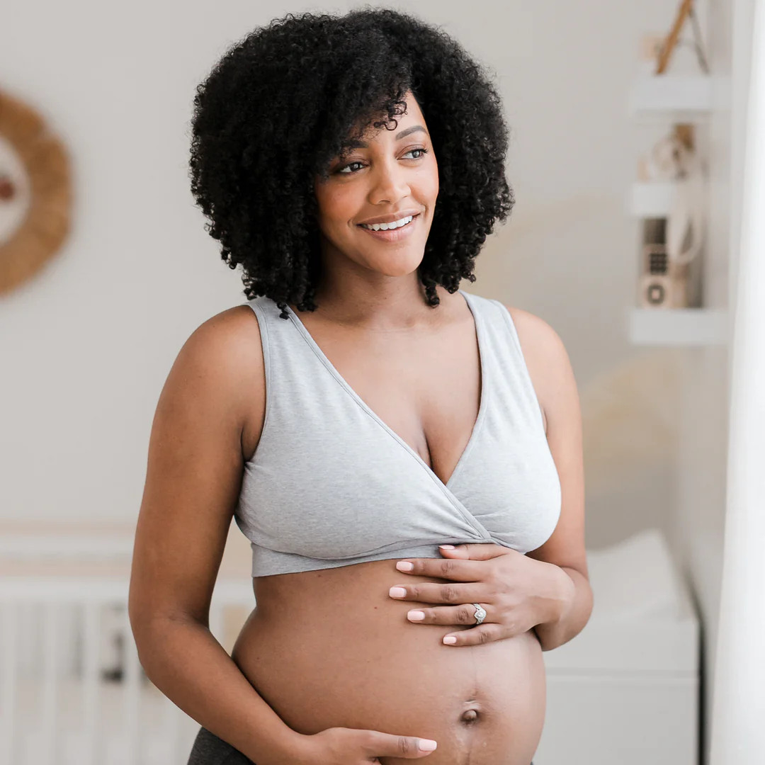 Kindred Bravely Organic Cotton Nursing Sleep Bra | Grey | Kindred Bravely