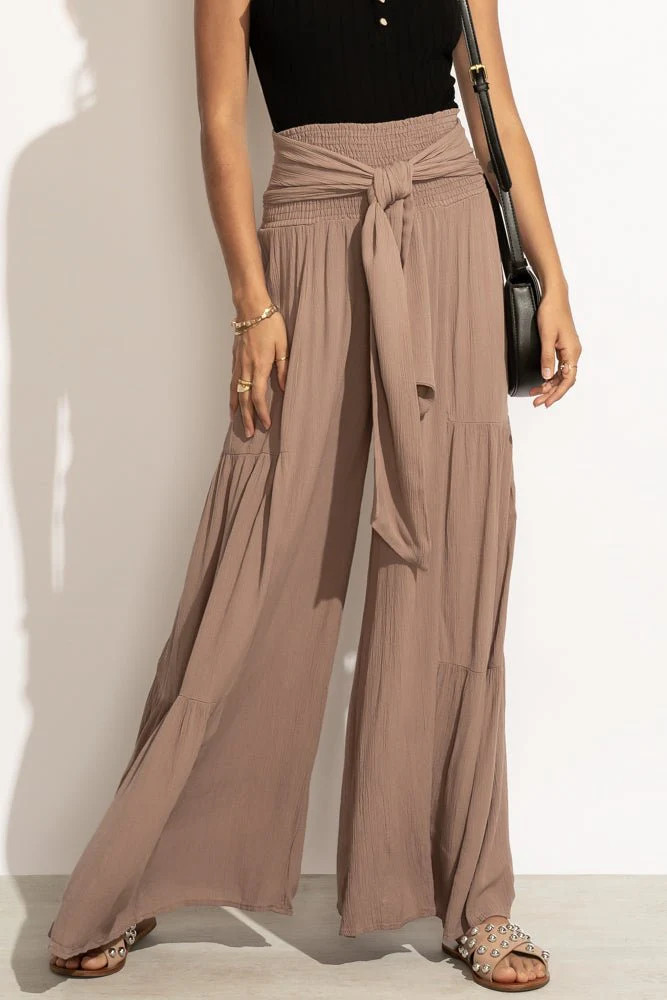 Melissa Wide-Leg Pants in Mocha - böhme | Böhme US