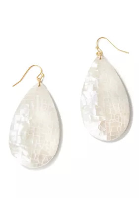 Spartina 449 Women Crushed Pearl Teardrop Earrings - - | Belk