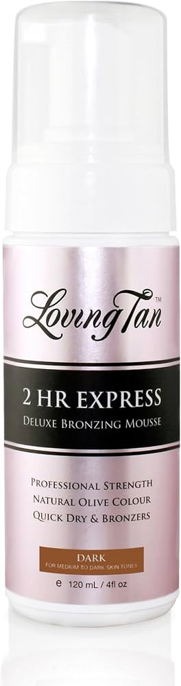 Loving Tan 2 HR Express Mousse, Dark- Streak Free, Natural looking, Professional Strength Sunless... | Amazon (US)