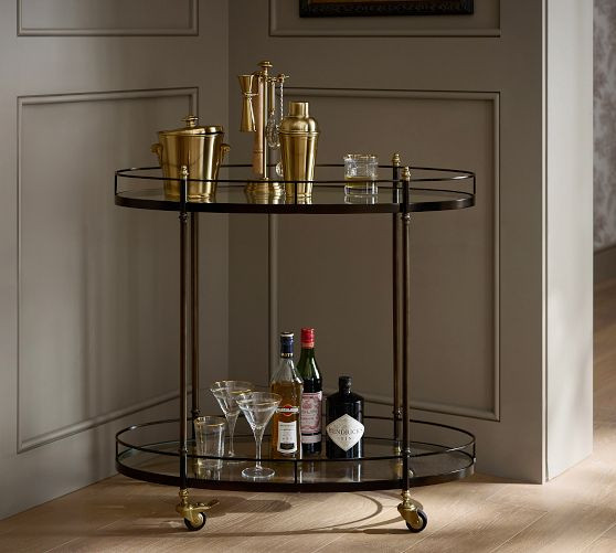 Marlette Metal Bar Cart (34") | Pottery Barn (US)