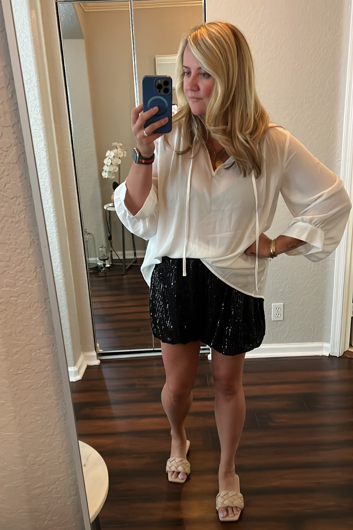Black sequin shorts

#LTKsalealert #LTKstyletip #LTKunder100