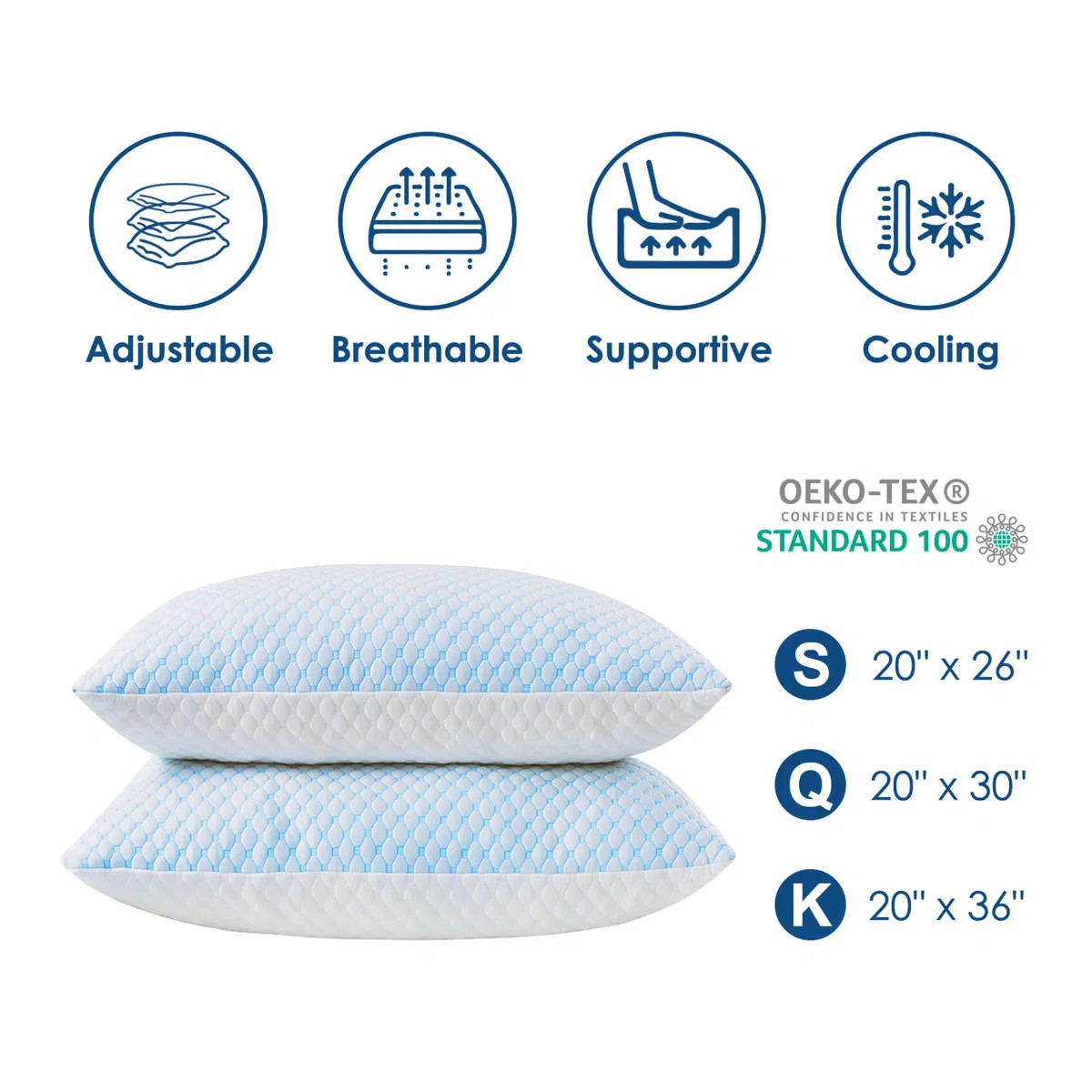 Roquemore Firm Cooling Pillow (Set of 2) | Wayfair North America