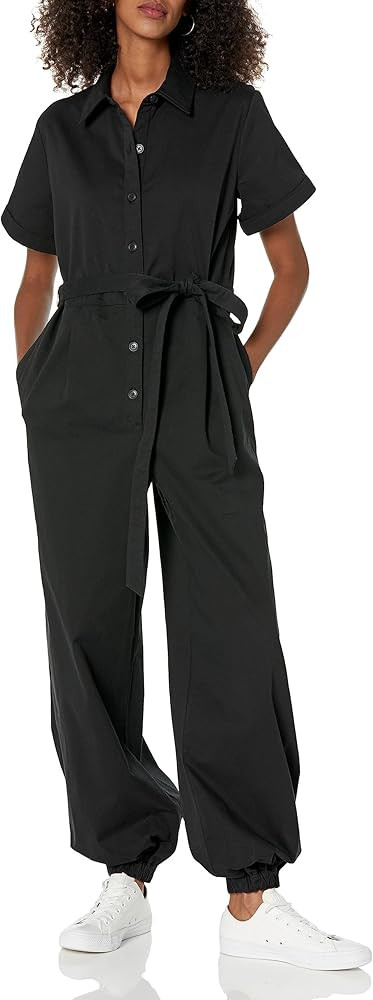 The Drop Women's Black SS Jumpsuit with Self Belt by @jalisaevaughn | Amazon (US)