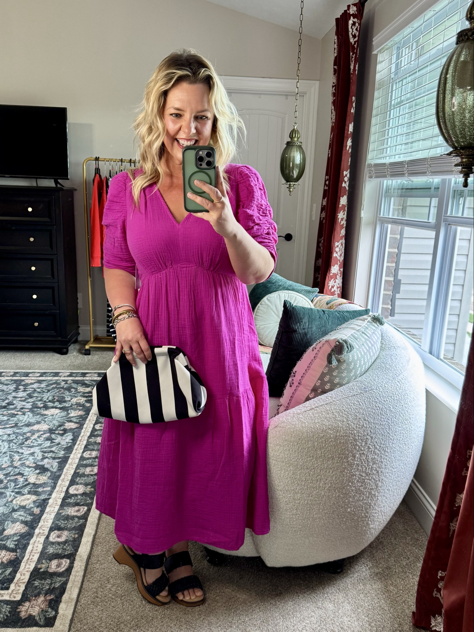 Give me alllll the Walmart fashion new arrivals! This midi dress is darling! I’m 5’2” size 10/12 & sized down to a medium in this one  

#LTKMidsize #LTKPetite #LTKOver40
