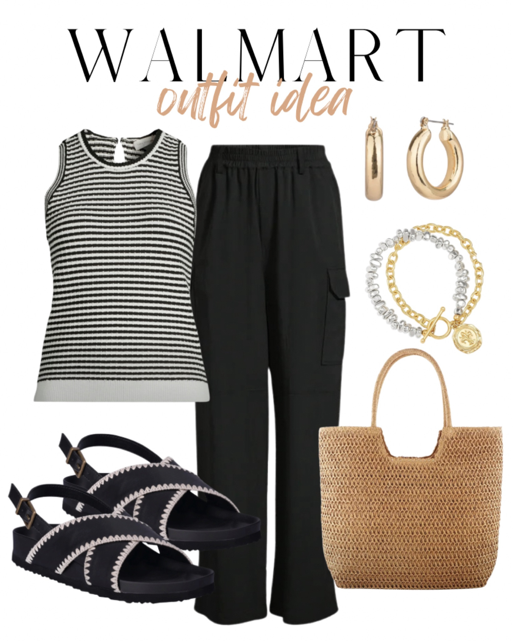 Walmart outfit, Walmart new arrivals, summer outfit, vacation outfit, sweater tank, cargo pants 



#LTKover40 #LTKSeasonal #LTKmidsize